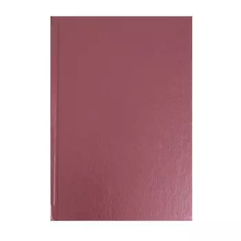 Записная книжка А5, 80 листов в клетку/линейку, METALLIC Розовая, твёрдая обложка бумвинил