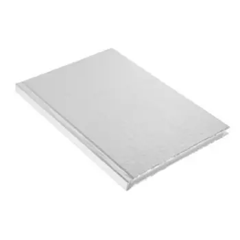 Записная книжка А5, 80 листов в клетку/линейку, METALLIC Серебро, твёрдая обложка бумвинил