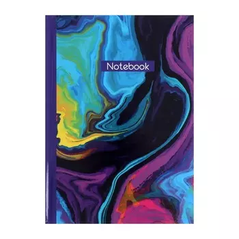 Записная книжка А5, 80 листов в линию "Яркие разводы", твёрдая обложка, глянцевая ламинация, блок офсет