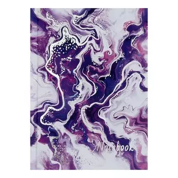 Записная книжка А6 (105 х 140 мм), 80 листов, в линейку "Мрамор", твёрдая обложка, матовая ламинация, тиснение фольгой