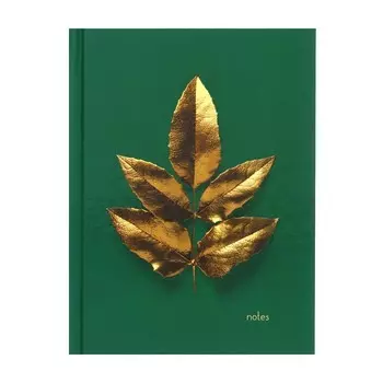 Записная книжка А6, 48 листов в клетку "Лист", твёрдая обложка, глянцевая ламинация, блок типографская бумага 55г/м2