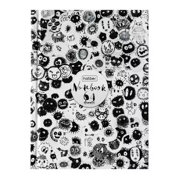 Записная книжка, А6, 64 листов, в клетку/линейку, "Прикольные кляксы", твердая обложка, матовая ламинация, блок офсет 60г/м2