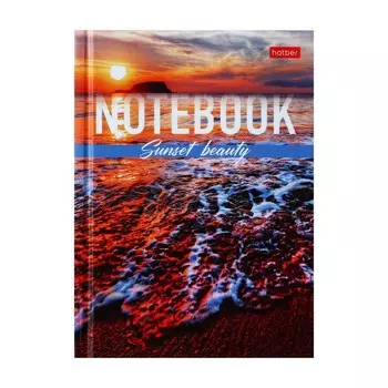 Записная книжка, А6, 64 листов, в клетку/линейку, "Красота заката", твердая обложка, матовая ламинация, блок офсет 60г/м2