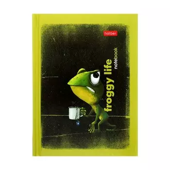 Записная книжка, А6, 80 листов, в клетку, "Лягух Кир", обложка 7БЦ, глянцевая ламинация, блок офсет 60г/м2