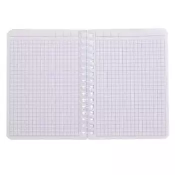 Записная книжка А6, 80 листов, в клетку, на гребне, NEWtone PASTEL "Незабудка", обложка мелованный картон, глянцевая ламинация