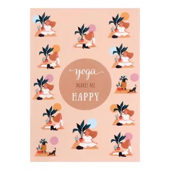 Записная книжка А6, 80 листов в клетку "Яркие разводы", интегральная обложка, матовая ламинация, выборочный УФ-лак, блок офсет