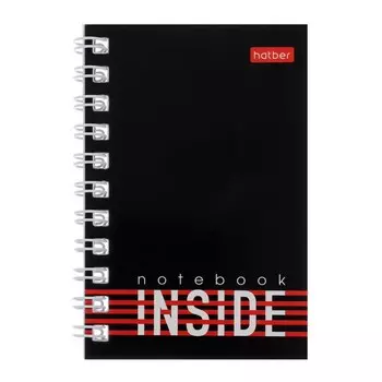 Записная книжка, А7, 40 листов, в клетку, на гребне, INSIDE, обложка мелованный картон, блок офсет