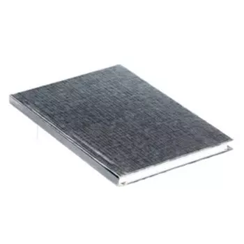 Записная книжка А6, 64 листа, METALLIC, твёрдая обложка бумвинил, в клетку/линию, серебро