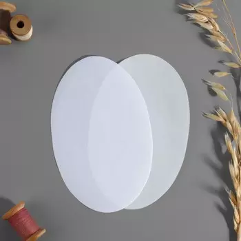 Заплатки для одежды, 15,5 9,5 см, термоклеевые, пара, цвет белый