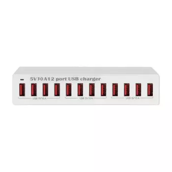 Зарядная станция WLX-X6, 12 USB, 150 Вт, белая