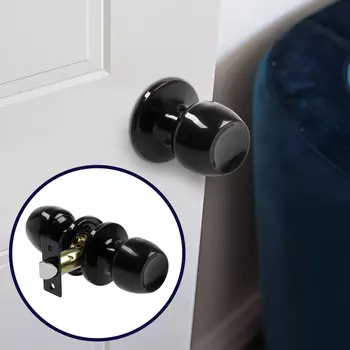 Защелка 1101, пустая, глянцевая, чёрная