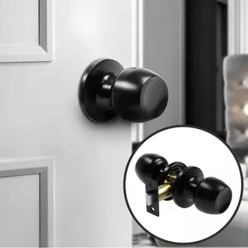 Защелка 1101, пустая, матовая, чёрная