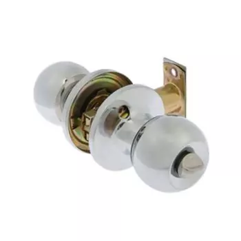 Защелка 1302, с фиксатором, без ключа, цвет хром