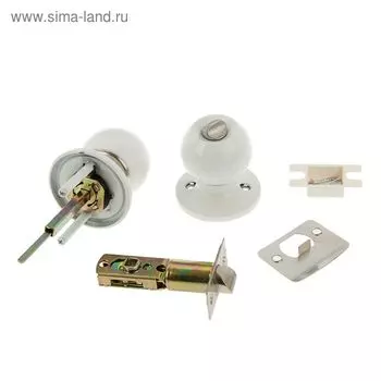 Защелка "АЛЛЮР" 5560 BK WW, с фиксатором, белая