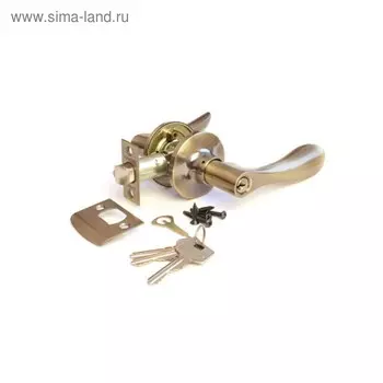 Защелка ручка Apecs 0891-01-АВ, с ключом, с фиксатором, цвет бронза