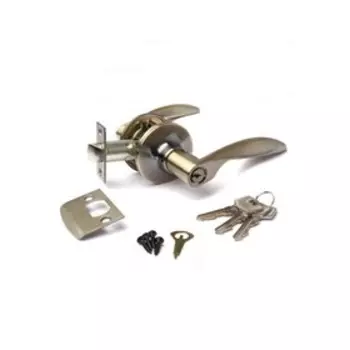 Защелка ручка APECS 8020-01-AВ, с ключом, с фиксатором, цвет бронза