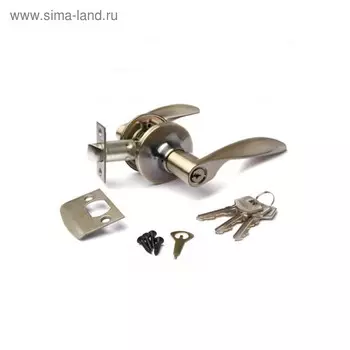 Защелка ручка APECS 8020-01-AВ, с ключом, с фиксатором, цвет бронза