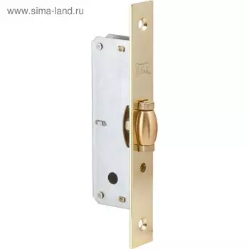 Защелка врезная KALE 155/B, 35 мм, ролик, цвет латунь