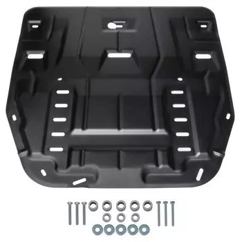 Защита картера и КПП AutoMax, Hyundai Santa Fe IV рестайлинг 2021-н.в., Hyundai Tucson IV 2021-н.в., Kia Sorento IV 2020-н.в., с крепежом, AM.2862.1