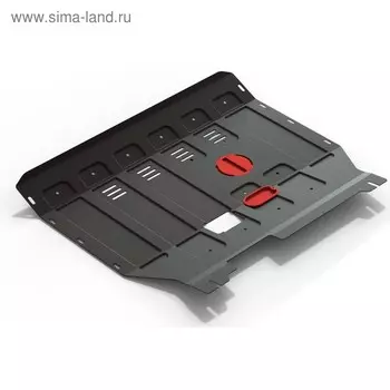 Защита картера и КПП Автоброня для Ford Transit VI FWD 2006-2014, сталь 1.8 мм, с крепежом, 111.01833.1