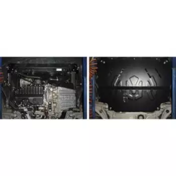 Защита картера и КПП Автоброня для Seat Alhambra II 2010-2015, сталь 1.8 мм, с крепежом, 111.05001.1