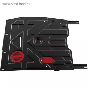 Защита картера и КПП "АвтоБРОНЯ", Fiat Sedici 2005-2012, Suzuki SX4 2007-2013, с крепежом, 111.05505.3