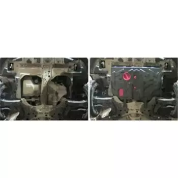 Защита картера и КПП "АвтоБРОНЯ", Geely Emgrand 7 2016-н.в., Geely Emgrand E, с крепежом, 111.01902.1