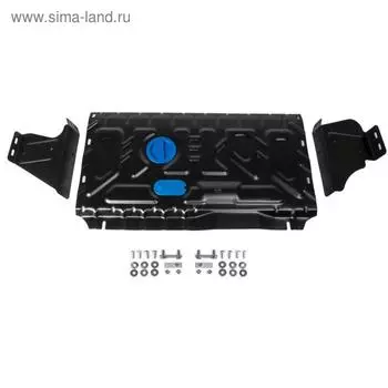 Защита картера и КПП RIVAL, Ford Tourneo Custom 2012-н.в., с крепежом, 111.1879.1