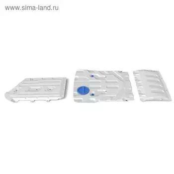 Защита картера, КПП и РК Rival для BMW X3 (V - 20d; 30d; 30i; M40i) 2017-н.в./BMW X4 (V - 20d; 30i) 2018-н.в., алюминий 4 мм, с крепежом, K333.0531.1