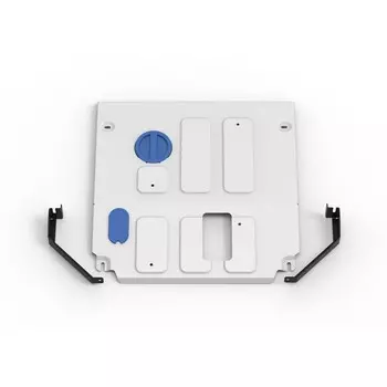 Защита картера Rival BAIC U5 Plus CVT 2023-н.в., алюминий 3 мм, с крепежом, штампованная