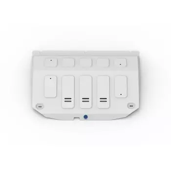 Защита картера Rival для Jetour Dashing FWD РКПП 2023-н.в./X70 FWD РКПП 2023-н.в./X90 Plus FWD РКПП 2023-н.в., алюминий 3 мм, с крепежом, штампованная