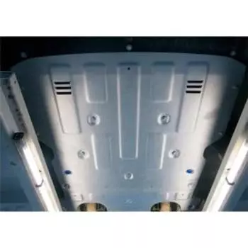 Защита картера Rival для Porsche Panamera II 2016-н.в., штампованная, алюминий 4 мм, с крепежом, 333.4610.1