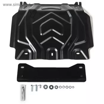 Защита картера RIVAL, Mitsubishi L200 2015-н.в., Mitsubishi Pajero Sport 2016-н.в., Fiat Fullbac, с крепежом, 111.4041.2