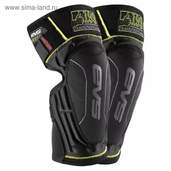 Защита колена EVS TP199 легкая, размер L-XL, чёрная, жёлтая