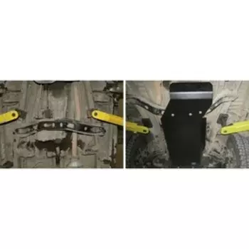 Защита КПП и РК Автоброня для Toyota 4Runner II 1989-1995, сталь 1.8 мм, с крепежом, 111.05765.1