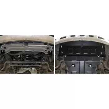 Защита радиатора "АвтоБРОНЯ", Haval H8 2015-2017, с крепежом, 111.09412.1