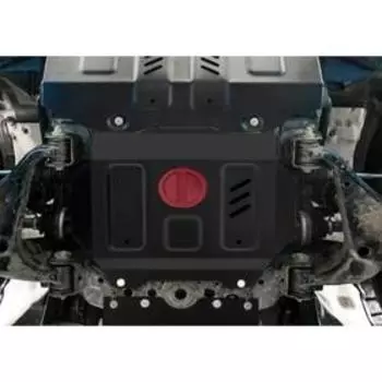 Защита радиатора и картера Автоброня , часть 2, для Toyota Fortuner II 4WD 2017-2020 2020-н.в./Hilux VIII 4WD 2015-2018 2018-н.в., сталь 1.8 мм, без к