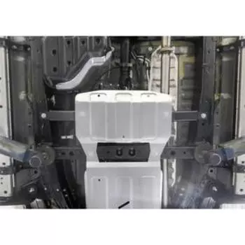 Защита РК Rival для Toyota Fortuner II 4WD 2017-2020 2020-н.в., штампованная, алюминий 4 мм, с крепежом, 333.5770.1