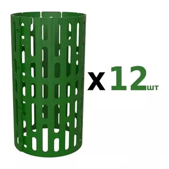 Защита стволов деревьев, кустарников и цветов, 21 35 см, набор 12 шт., зелёный