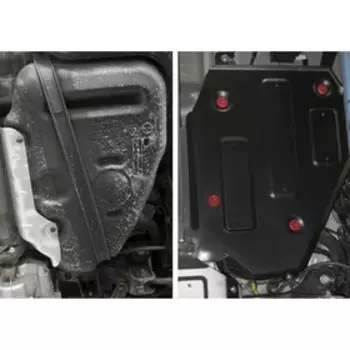 Защита топливного бака "АвтоБРОНЯ", Hyundai Santa Fe 2018-н.в., Kia Sorento Prime 2015-2017, с крепежом, 111.02833.1