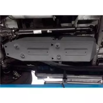 Защита топливного бака Rival для Volkswagen Amarok 2010-2019, штампованная, алюминий 6 мм, с крепежом, 2333.5821.1.6