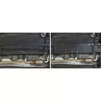 Защита топливных трубок Автоброня для Nissan X-Trail T32 2015-2018, сталь 1.8 мм, с крепежом, 111.04161.1