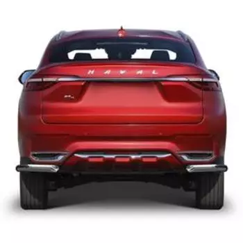 Защита заднего бампера d57 уголки Rival для Haval F7 2019-н.в.,F7x 2019-н.в., нерж. сталь, 2 части, R.9404.006