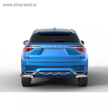 Защита заднего бампера d57 уголки Rival для Haval F7 2019-н.в.,F7x 2019-н.в., нерж. сталь, 2 части, R.9404.006