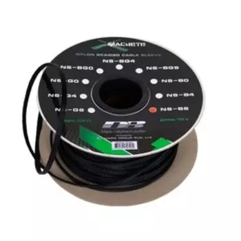 Защитная кабельная оплетка MACHETE NS-B8, черная, нейлон, 8Ga, бухта 100м