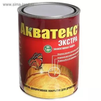 Защитно-декоративное покрытие для древесины, красное дерево, 0,8 л