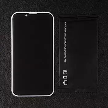 Защитное стекло для iPhone 13 mini, антишпион, 9H, 0.33 мм, чёрное