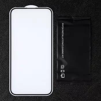 Защитное стекло для iPhone 15 Pro Max, 9H, 0.33 мм, чёрное