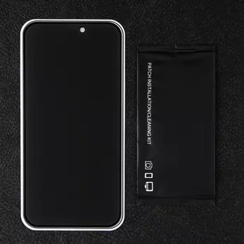 Защитное стекло для iPhone 15 Pro Max, антишпион, 9H, 0.33 мм, чёрное