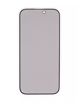 Защитное стекло для iPhone 16 Pro, антишпион, 9H, 0.33 мм, чёрная рамка